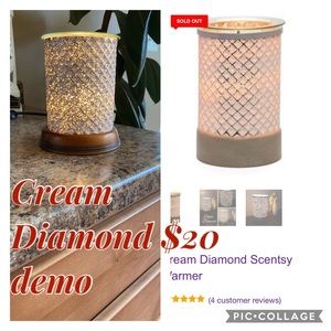 Scentsy Cream Diamond Shade demo comes with box.